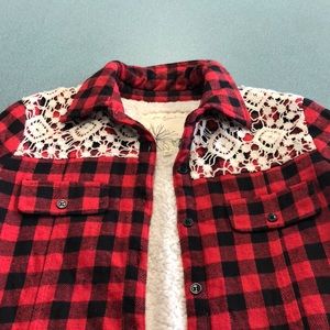 Woman’s Sherpa lined  Flannel Shirt